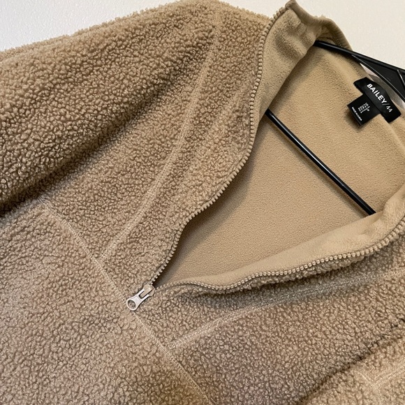Bailey/44 Tan Teddy Half-Zip Oversized Sherpa Pullover - Picture 2 of 7